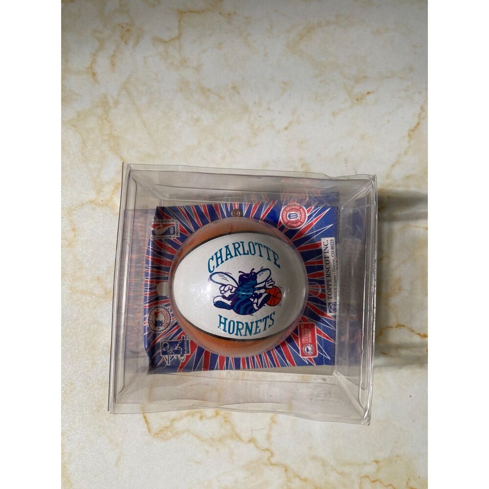 Rare Spalding NBA Charlotte Hornets Mini Replica Ornament Basketball 90s-00s